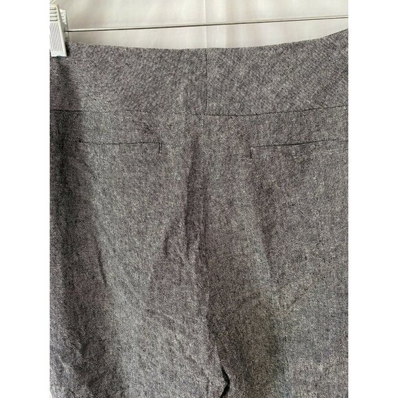 Larry Levine Women's Capri Dress Pants  Sz 12 Black Gray Heather Linen‎ Blend - Picture 4 of 10